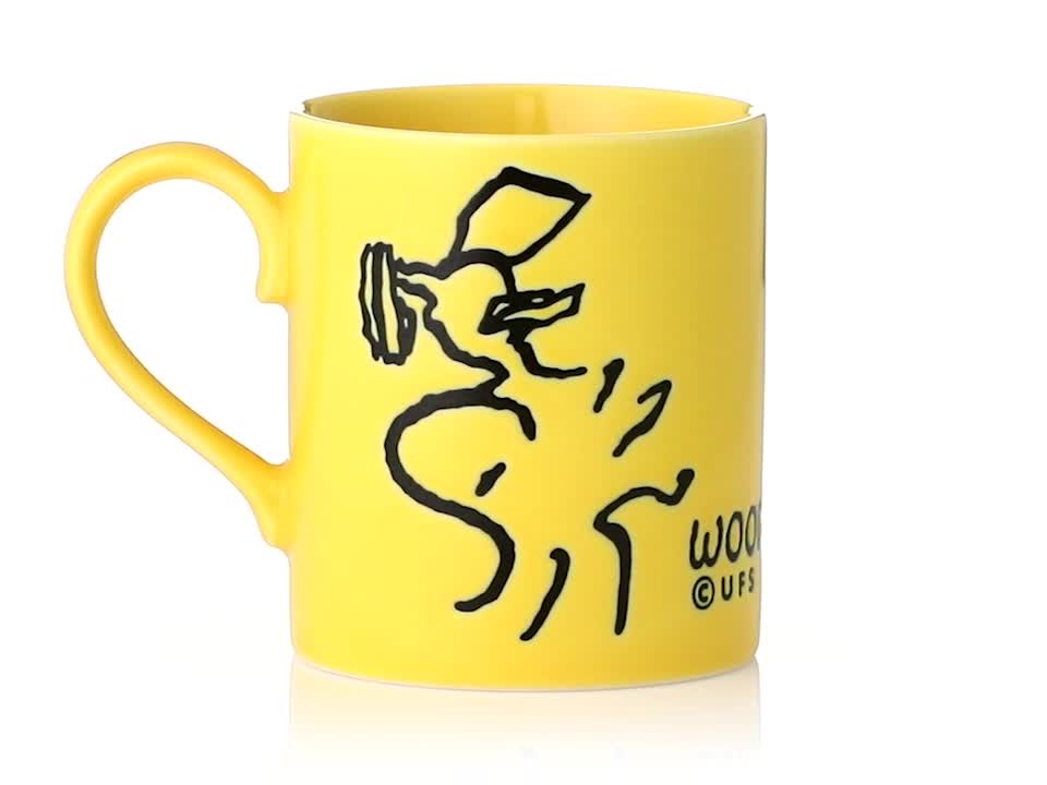 Amazon.co.jp: スヌーピー 撥水マグ マグ ウッドストック イエロー
