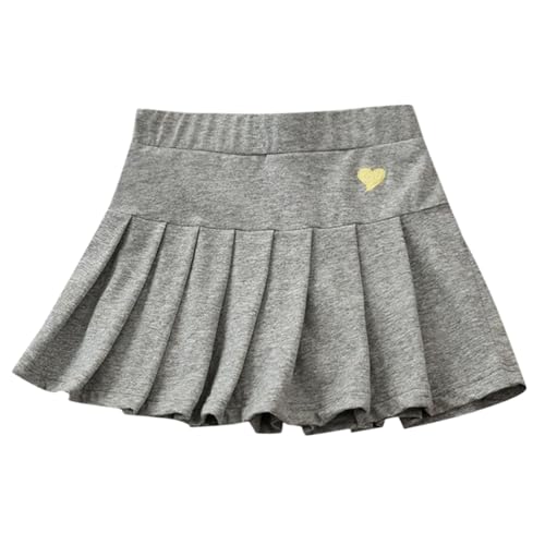 Generisch 2025 falda plisada para niñas falda escolar mini falda plisada Cheer falda casual patinadora Navidad niña, gris, 8-9 años