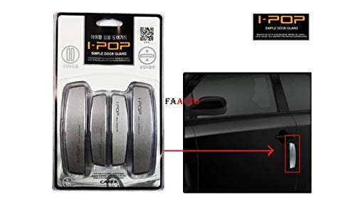 Image of I POP Silver Stylish Door Protector,Edge Guard,Scratch Guard for Hyundai Venue (Set of 4 Pcs)