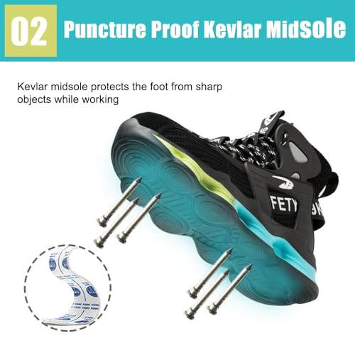 Steel Toe Boots Work Shoes for Men Women Lightweight Comfortable Work Shoes3