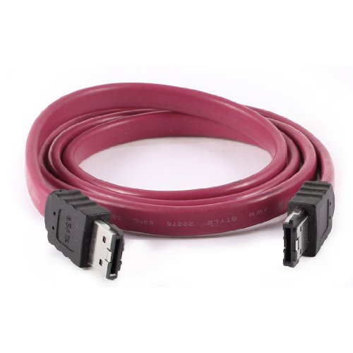 Cable de extensión eSATA macho a macho 1 m rojo