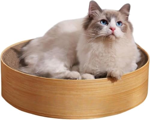 CokBlu 猫用爪研ぎ段ボール ベッド一体型 つめとぎでストレス発散 丈夫で長持ち おしゃれなデザインでインテリアにも最適 ねこ大満足の快適スペース