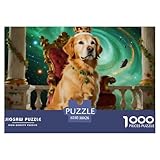 golden retriever puzzle 1000 pezzi fun per adulti,cute pet dog, gioco di famiglia, idea regalo per lei o lui per uomini e donne 38x26cm/1000pcs