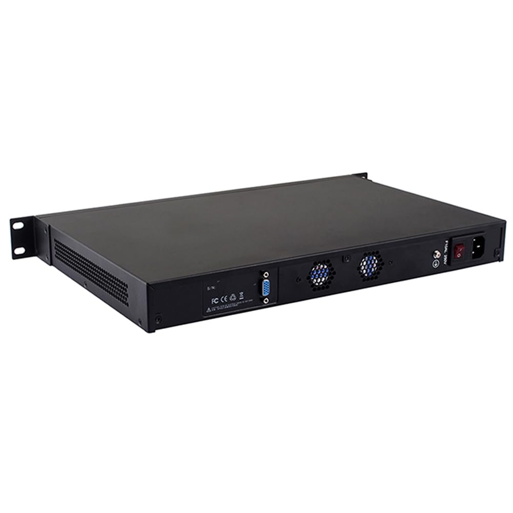 Firewall, VPN, 19 inch 1U Rackmount, Mikrotik, PFSense, OPNsense, Network Appliance, Router PC, I3 2328M 2350M 2370M, RS11, 6 x Gigabit LAN, 2 x USB, COM, VGA, Fan, 8G RAM/128G SSD