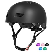 FAYDUDU Kids Bike Helmet Toddler Skateboard Helmets for Ages 3-13 Years Boys Girls CE Certified Safety Adjustable Multi-Sport Roller Skating Scooter Cycling Helmet (Black, S)