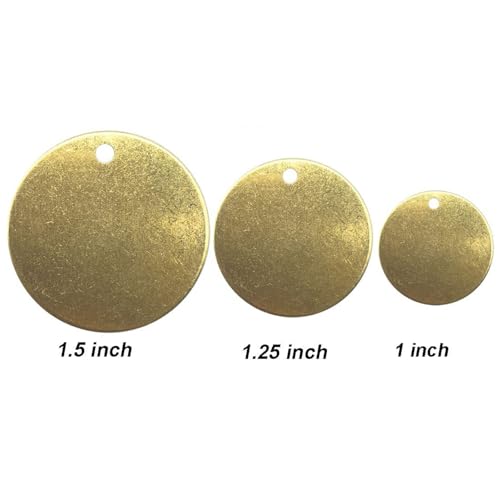 Estampage en laiton et pendentifs ronds en laiton robuste pour gravure de bijoux