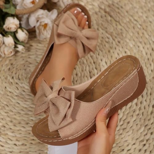 Women's Summer Bow Knot Slides – Open-Toe, Slip-On & Comfortable for Indoor & Outdoor Use3