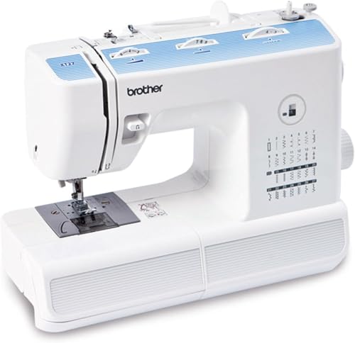 Brother XT27VP2   Máquina de coser mecánica (25,80 x 37,50 x 48 cm), color blanco y azul