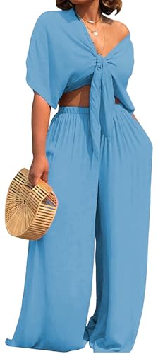 SeNight Womens Tracksuit Set Two Piece Sweatsuits Outfits Long Sleeve Ribbed Zip Up Crop Top Skinny Long Pants Set