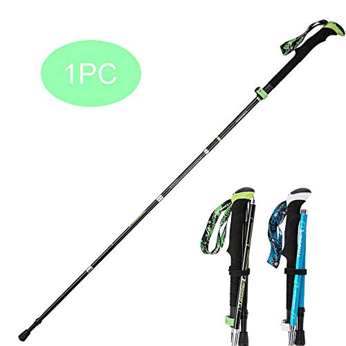 HealthyLife Aluminio Bastón Trekking Ultraligero Plegable EVA Espuma Anti-Shock Bastones Longitud Ajustable,para Actividades Aire Libre Senderismo