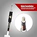 VOHALO Coil Guitar Cable 32 Feet/10M Instrument Coiled Curly Cord for Guitar Bass 1/4 inch Right Angle to Straight White