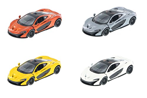 McLaren P1, SET OF 4 - Kinsmart 5393D - 1/36 Scale Diecast Model Toy Cars