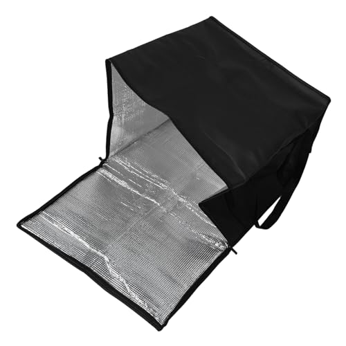SOLUSTRE Insulated Food Carrier Pizza Warmer Bag With Waterproof Exterior Spacious Interior Heat Retention For Takeout Catering Grocery Outdoor Food