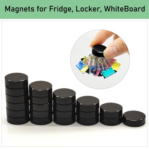 Fridge Magnets, 20 Pack 10 Colors Small Strong Heavy Duty Magnets, Mini Cute