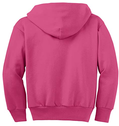 INK STITCH Youth Custom Text Stitching Core Fleece Full-Zip Hooded Sweatshirts - Multi Colors3