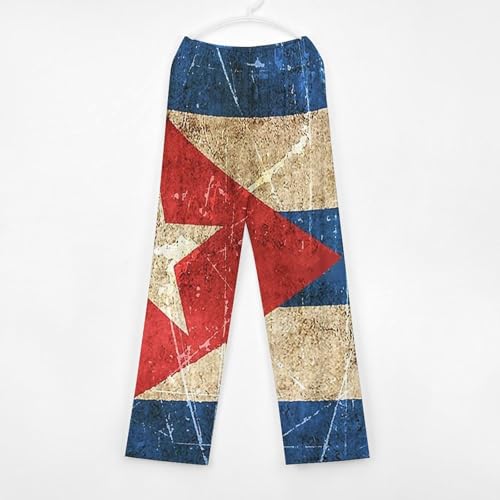 Vintage Aged And Scratched Cuban FlagChildren's Casual Pajamas130CM2