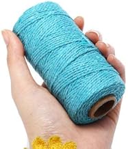 TuToy 2Mm Macrame Cuerda Rústica Colorido Algodón Trenzado Cuerda Cuerda Bricolaje Suministros De Decoración De Boda - Azul