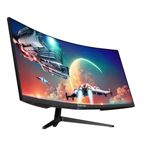 34-Inch Curved Ultrawide WQHD Gaming Monitor 3440 x 1440 R1500 up to 180Hz DisplayPort x2 99% sRGB 1ms Machine Black 2025 (C345B Series)