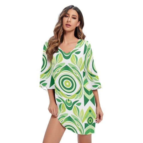 Robe en mousseline verte style tribal : la tenue idéale pour vos sorties