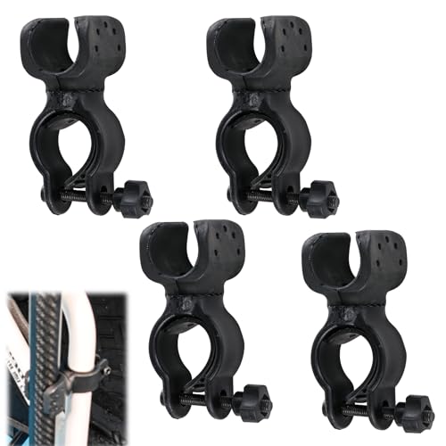 4 Piezas Soporte de Bastón para Andador, Soporte para Bastón para Silla de Ruedas, Accesorios Universales para Soporte de Muletas, Muletas Rodantes (Negro)