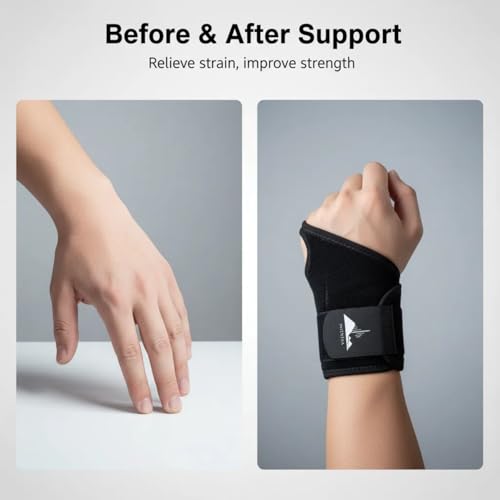 2 Pack Wrist Braces - Wrist Wraps for Carpal Tunnel, Arthritis, and Tendinitis Pain Relief - Fits Both Right and Left Hands - Compression and Support for Fitness Enthusiasts - Image 4