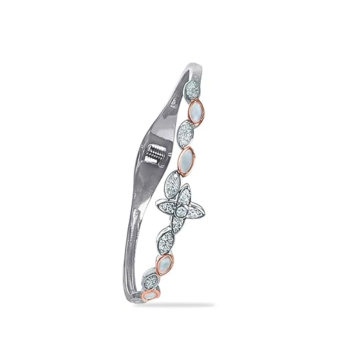 925 Sterling Silver Fancy Bangle Kada For Women