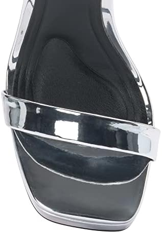 Jessica Simpson Women's Adonia High Heel Sandal Heeled, Silver, 5 | Image 6