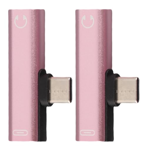 Adattatore da C a 3.5 Mm di Cariche per Cuffie da C a Jack per da a 3.5 Mm da con Porta di Ricarica di Tipo C 2pcs 2 in 1 Typec a Assist per il Tipo Roseo usb