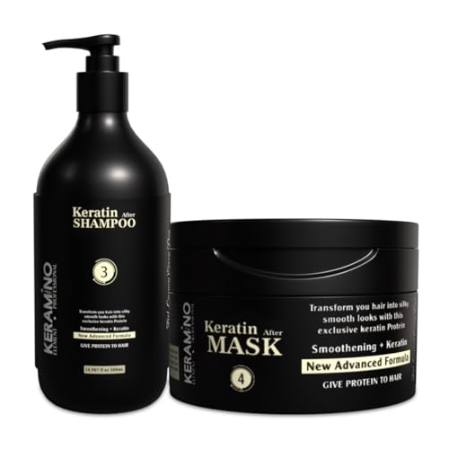 Image of After Care Shampoo & Mask Combo 500ml | Sulfate-Free Salon Grade Care for Treated & Color-Treated Strands | Smooth, Frizz-Free, Shiny, Nourished Finish