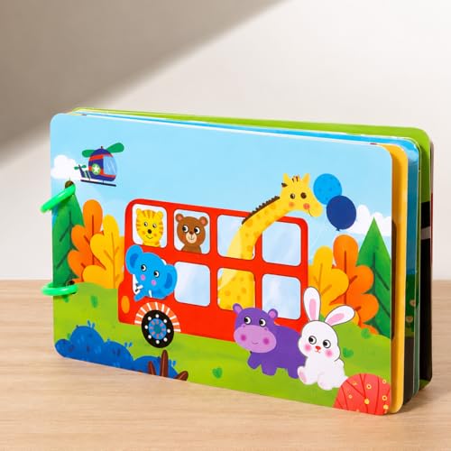 Image of Toddler Busy Book - Activity Binder for Kids 3+ Years | Montessori Learning Busy Board | Activity Book | Educational Toy | Easy to Carry Travel Book | Return Gift for Kids (Busy Book)