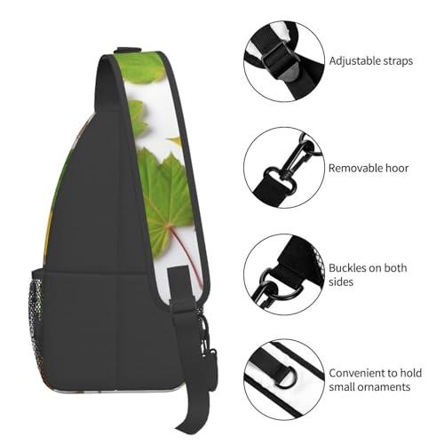 Bolso Cruzado Leaves para Hombro en Negro miniatura 5