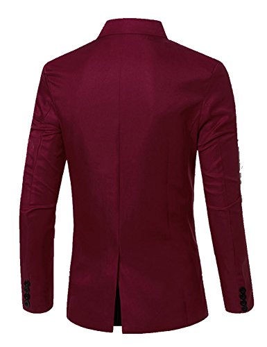 Mens Blazer Double Breasted Candy Color Suit Jacket2