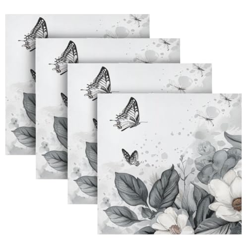 Servilletas de Tela Negras con Flores 6 pcs 50x50 cm miniatura 7