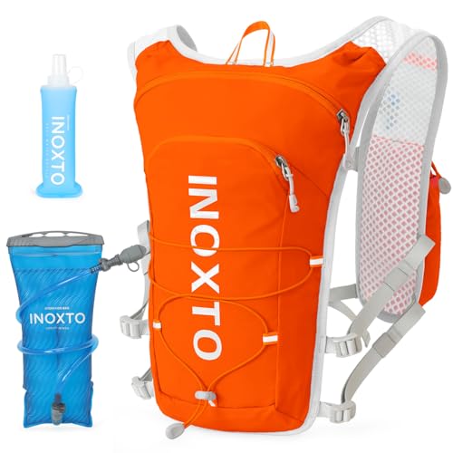 Image of INOXTO Running Hydration Vest Backpack,Lightweight Insulated Pack with 1.5L Water Bladder Bag Daypack for Trail Hiking Running Cycling Race Marathon for Women Men