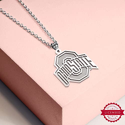 PicturesOnGold.com Officially Licensed Ohio State University Logo Necklace in Sterling Silver, 14k Gold & Gold Plated4