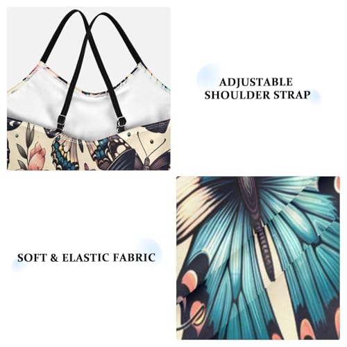 Butterfly Pattern Girls One-Piece Swimsuit Beach Bathing Suit3