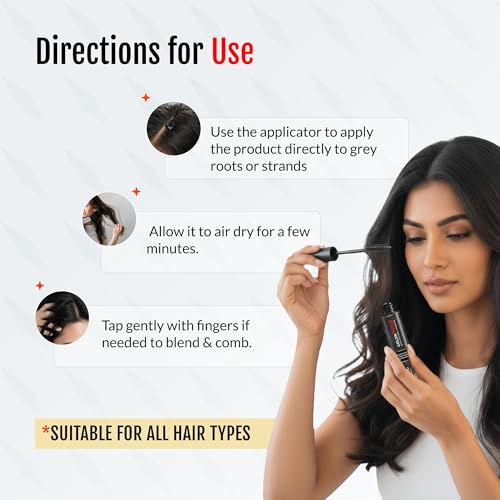 Image of Color fix gel Quick Gray Hair Touch Up Stick for grey hair 15ml | Instant Gray Coverage | Semi Permanent | Black Color | Smudge-Proof & Long-Lasting | Ideal for All Hair Types | Enriched with Almond & Olive Oil