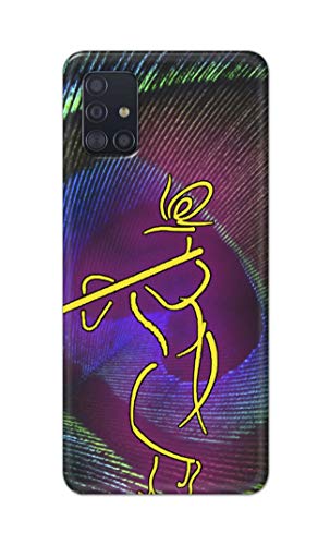Image of PRINTFIDAA Lord Krishna On Peacock Feather Hard Back Cover for Samsung Galaxy M31S Back Cover -(P6) KAT1007