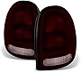 ACANII - For 1996-2000 Dodge Caravan Town Country Voyager Durango Red Smoked Tail Lights Brake Lamps Pair Set Left+Right