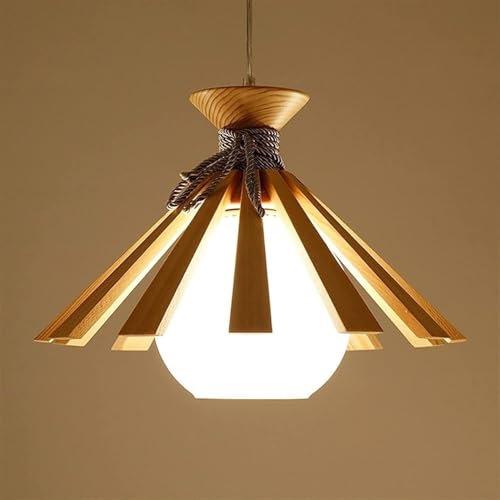Lustre en bois au design moderne, luminaire chandelier d'exception