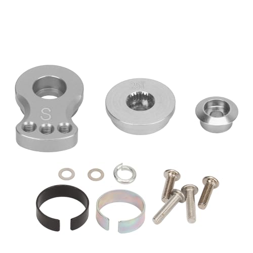 DANAIXZ RCサーボアーム25Tアルミニウム合金ステアリングサーボホーンアンロード保護交換高精度1/10スケールRC車のための高精度耐久性軽量ネジとワッシャー付きの3PCSセット (あなたは色をします)