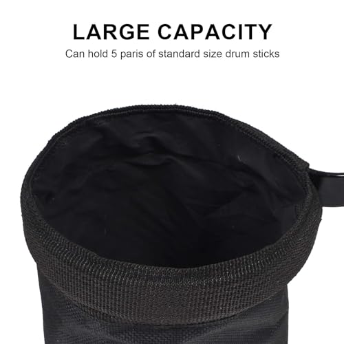 DEARBAG Nylon Drum Stick Holder Holder Container with Removable Metal Clamp, Case for Drumsticks Up to 10 works of Chopsticks - Image 3
