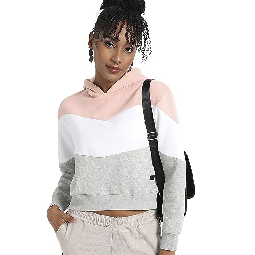 Image of Campus Sutra Women Cotton Hooded Neck Sweatshirt