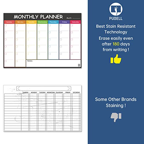 Dry Erase Calendar Whiteboard For Refrigerator - Magnetic Monthly Planner Schedule Board With Shopping List Magnetic Calendar Pad For Family Fridge #TOP5