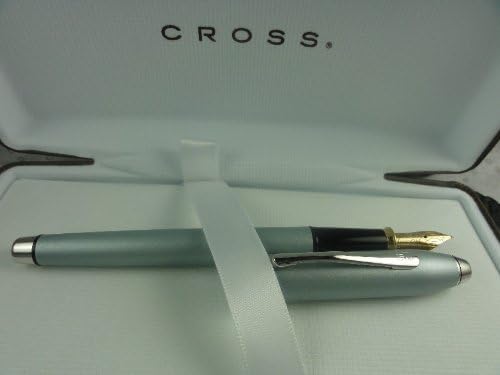 Cross Made in the USA Townsend Matte Sky Blue Fountain Pen with Solid 14kt Gold Xf Nib