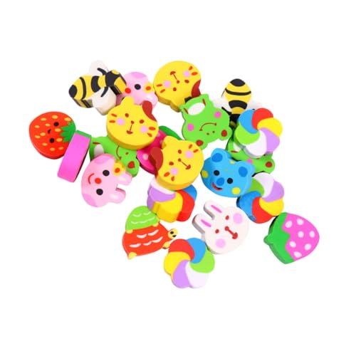 LIFKOME 50個 創意フルーツ 動物キャラクター消しゴム 向けミニ文具 学校のご褒美やパーティー景品に かわいいデコレーション消しゴム とし