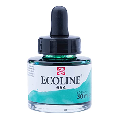 Ecoline Bouteille d'aquarelle liquide 30 ml Vert pin 654 (11256541)