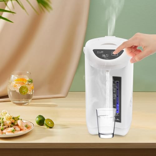 Hervidor eléctrico 5.8L acero inoxidable blanco miniatura 6