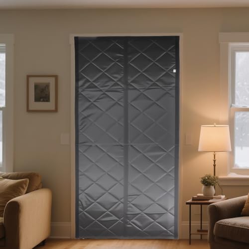 Magnetic Thermal Insulated Door Curtain Cover Made...
