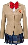 Poetic Walk Anime Toaru Majutsu no Index Cosplay Misaka Mikoto Costume School Uniform (Large, A Set)